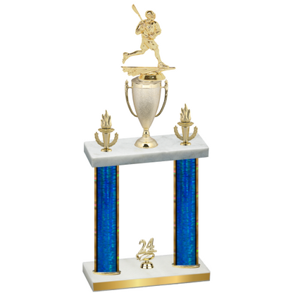 Double Blue Glacier Year Lacrosse Trophy
