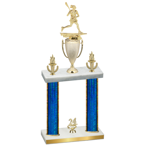 Double Blue Glacier Year Lacrosse Trophy