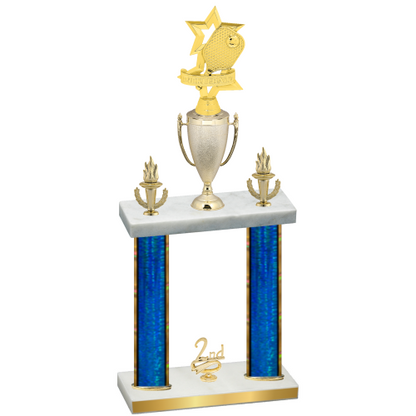 Double Blue Glacier Second Place Pickleball Trophy