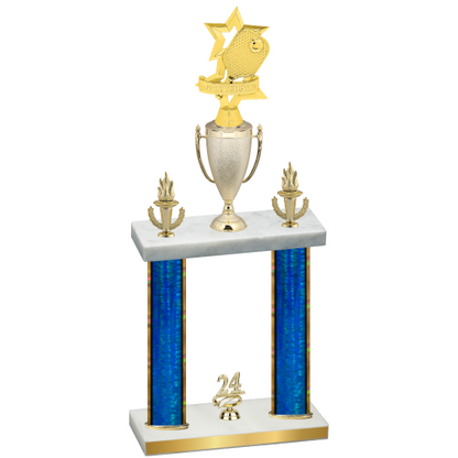 Double Blue Glacier Year Pickleball Trophy