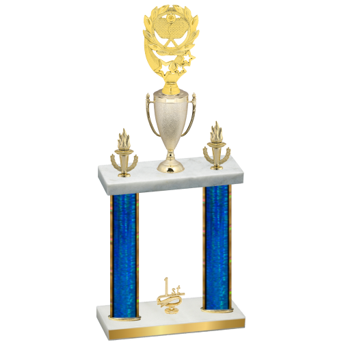Double Blue Glacier First Place Pickleball Trophy