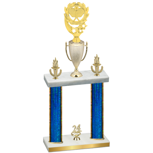 Double Blue Glacier Year Pickleball Trophy