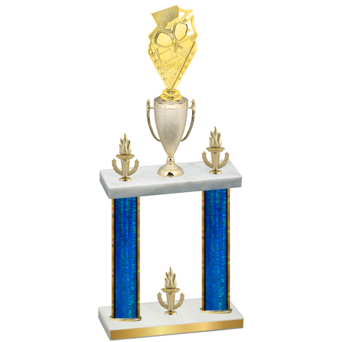 Double Blue Glacier Victory Pickleball Trophy