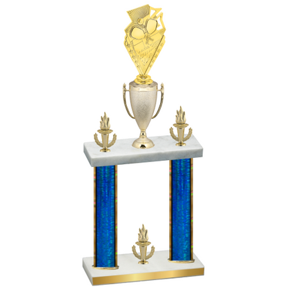 Double Blue Glacier Victory Pickleball Trophy