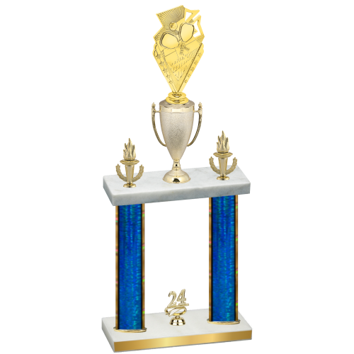 Double Blue Glacier Year Pickleball Trophy