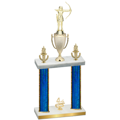 Double Blue Glacier Fourth Place Archery Trophy