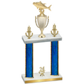 Double Blue Glacier Year Fishing Trophy