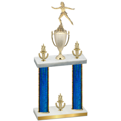 Double Blue Glacier Victory Skater Trophy