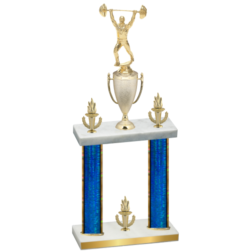 Double Blue Glacier Victory Weights Trophy