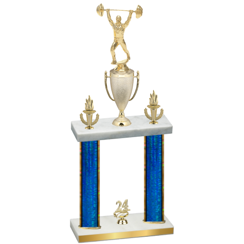 Double Blue Glacier Year Weights Trophy