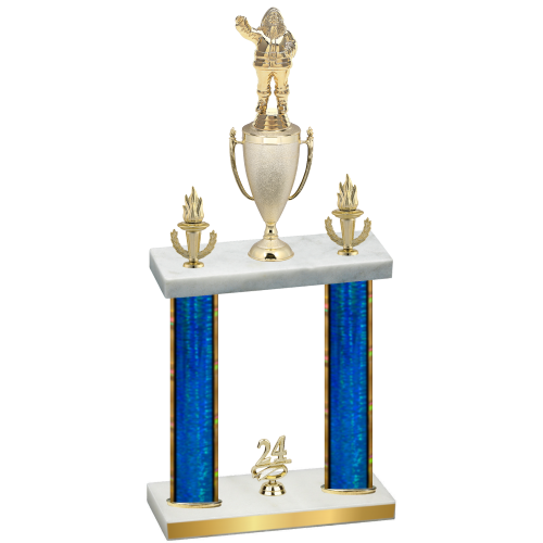 Double Blue Glacier Year Holiday Trophy