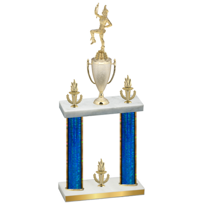 Double Blue Glacier Victory Majorette Trophy