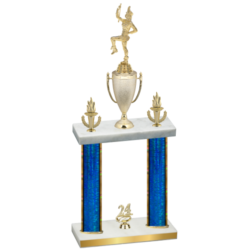 Double Blue Glacier Year Majorette Trophy