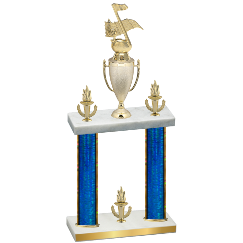 Double Blue Glacier Victory Music Trophy