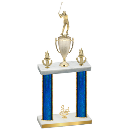 Double Blue Glacier Third Place Golf Trophy