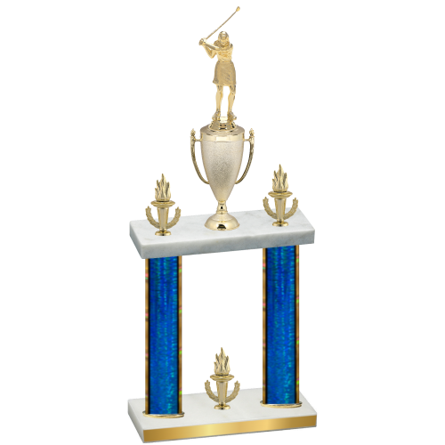 Double Blue Glacier Victory Golf Trophy