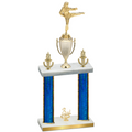 Double Blue Glacier Third Place Karate Trophy