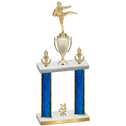 Double Blue Glacier Year Karate Trophy