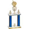 Double Blue Glacier Year Baseball Trophy