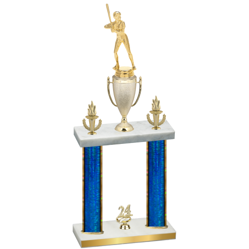 Double Blue Glacier Year Softball Trophy