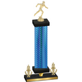 Premium Single Blue Carbon Fiber Victory Running Trophy