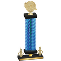 Premium Single Blue Carbon Fiber Victory Running Trophy