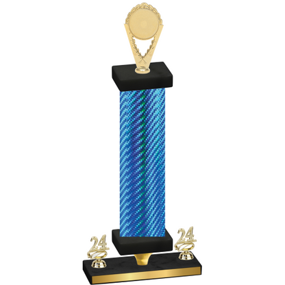 Premium Single Blue Carbon Fiber Year Insert Trophy