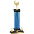 Premium Single Blue Carbon Fiber Second Place Victory Trophy