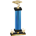 Premium Single Blue Carbon Fiber Second Place Cars Trophy