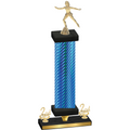 Premium Single Blue Carbon Fiber Second Place Skater Trophy