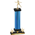 Premium Single Blue Carbon Fiber Third Place Skater Trophy