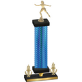 Premium Single Blue Carbon Fiber Victory Skater Trophy