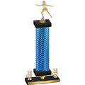 Premium Single Blue Carbon Fiber Year Skater Trophy