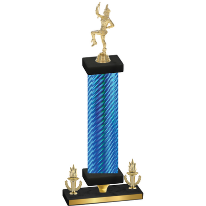 Premium Single Blue Carbon Fiber Victory Majorette Trophy