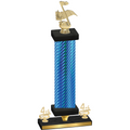 Premium Single Blue Carbon Fiber Fourth Place Music Trophy