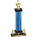 Premium Single Blue Carbon Fiber Victory Music Trophy
