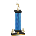 Premium Single Blue Carbon Fiber Victory Golf Trophy