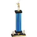 Premium Single Blue Carbon Fiber Year Golf Trophy