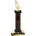 Premium Single Black Glacier Fourth Place Football Trophy