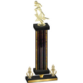 Premium Single Black Glacier Victory Football Trophy