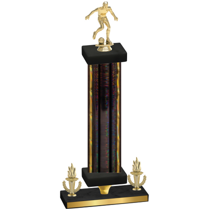 Premium Single Black Glacier Victory Soccer Trophy