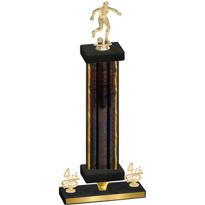 Premium Single Black Glacier Fourth Place Soccer Trophy