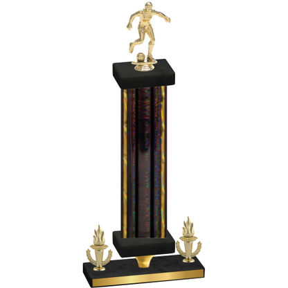 Premium Single Black Glacier Victory Soccer Trophy