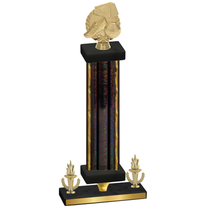 Premium Single Black Glacier Victory Soccer Trophy