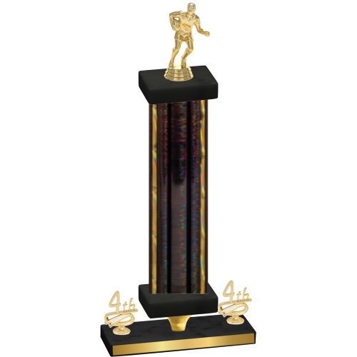 Premium Single Black Glacier Fourth Place Rugby Trophy