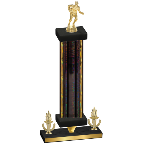Premium Single Black Glacier Victory Rugby Trophy