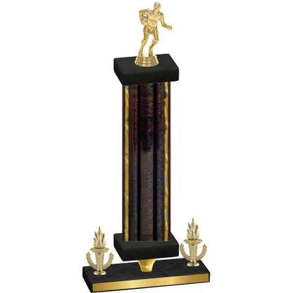 Premium Single Black Glacier Victory Rugby Trophy