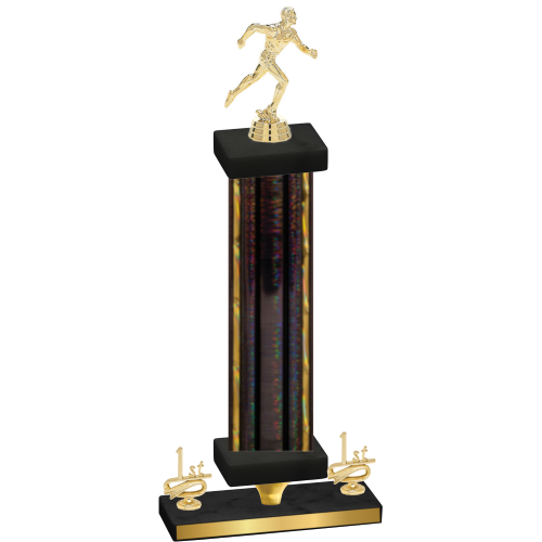 Premium Single Black Glacier First Place Running Trophy