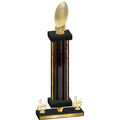 Premium Single Black Glacier Third Place Football Trophy