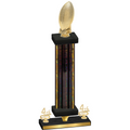 Premium Single Black Glacier Fourth Place Football Trophy